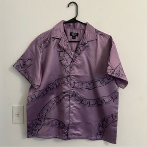 NWT purple men’s button up